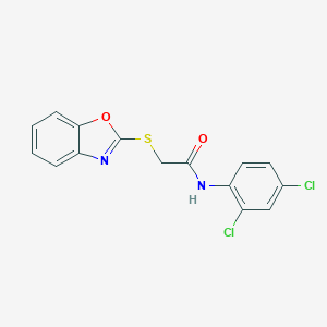 molecular formula C15H10Cl2N2O2S B447082 2-(1,3-benzoxazol-2-ylsulfanyl)-N-(2,4-dichlorophenyl)acetamide CAS No. 354540-39-9