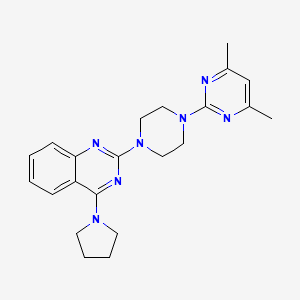 2-[4-(4,6-dimethyl-2-pyrimidinyl)-1-piperazinyl]-4-(1-pyrrolidinyl)quinazoline