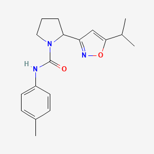 N-(4-Methylphenyl)-2-[5-(propan-2-YL)-1,2-oxazol-3-YL]pyrrolidine-1-carboxamide