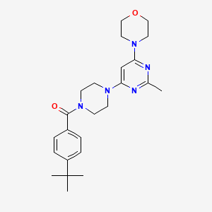 4-{6-[4-(4-Tert-butylbenzoyl)piperazin-1-yl]-2-methylpyrimidin-4-yl}morpholine