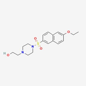 molecular formula C18H24N2O4S B4470850 2-{4-[(6-ethoxy-2-naphthyl)sulfonyl]-1-piperazinyl}ethanol 