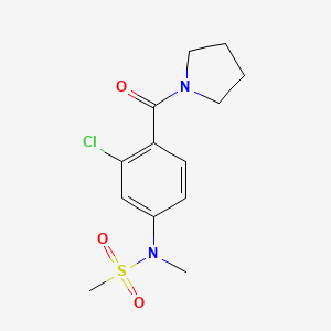 N-[3-chloro-4-(pyrrolidine-1-carbonyl)phenyl]-N-methylmethanesulfonamide