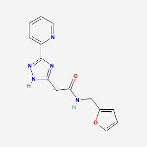 N-(Furan-2-ylmethyl)-2-[5-(pyridin-2-yl)-2H-1,2,4-triazol-3-yl]acetamide