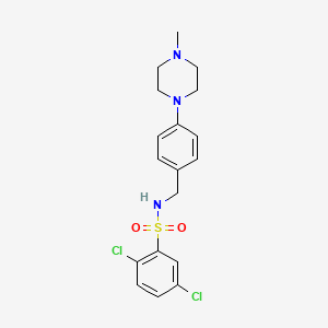 molecular formula C18H21Cl2N3O2S B4470906 2,5-dichloro-N-[4-(4-methyl-1-piperazinyl)benzyl]benzenesulfonamide 