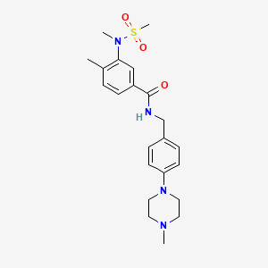 4-METHYL-3-(N-METHYLMETHANESULFONAMIDO)-N-{[4-(4-METHYLPIPERAZIN-1-YL)PHENYL]METHYL}BENZAMIDE