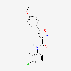 molecular formula C18H15ClN2O3 B4470932 N-(3-chloro-2-methylphenyl)-5-(4-methoxyphenyl)-3-isoxazolecarboxamide 