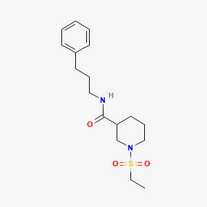 1-(ETHANESULFONYL)-N-(3-PHENYLPROPYL)PIPERIDINE-3-CARBOXAMIDE