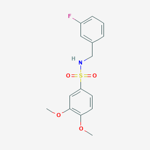 N-[(3-FLUOROPHENYL)METHYL]-3,4-DIMETHOXYBENZENE-1-SULFONAMIDE