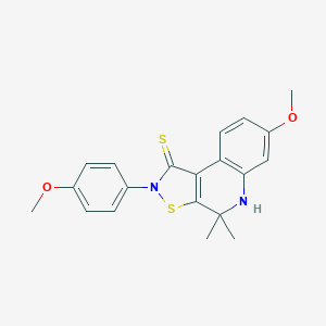 7-methoxy-2-(4-methoxyphenyl)-4,4-dimethyl-4,5-dihydro[1,2]thiazolo[5,4-c]quinoline-1(2H)-thione