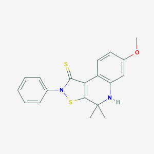 7-methoxy-4,4-dimethyl-2-phenyl-4,5-dihydroisothiazolo[5,4-c]quinoline-1(2H)-thione