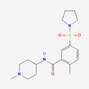 2-methyl-N-(1-methyl-4-piperidinyl)-5-(1-pyrrolidinylsulfonyl)benzamide