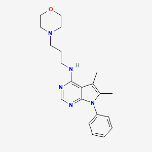 5,6-dimethyl-N-[3-(4-morpholinyl)propyl]-7-phenyl-7H-pyrrolo[2,3-d]pyrimidin-4-amine