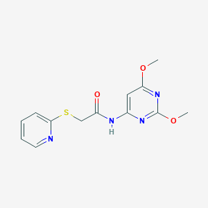 N-(2,6-dimethoxy-4-pyrimidinyl)-2-(2-pyridinylthio)acetamide