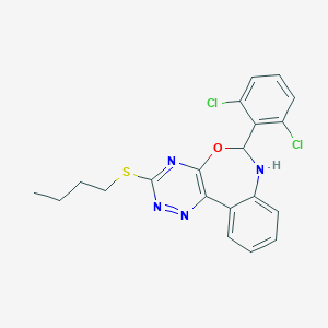 3-(Butylsulfanyl)-6-(2,6-dichlorophenyl)-6,7-dihydro[1,2,4]triazino[5,6-d][3,1]benzoxazepine