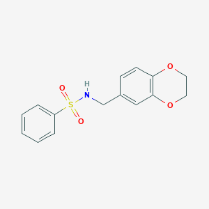 N-(2,3-dihydro-1,4-benzodioxin-6-ylmethyl)benzenesulfonamide