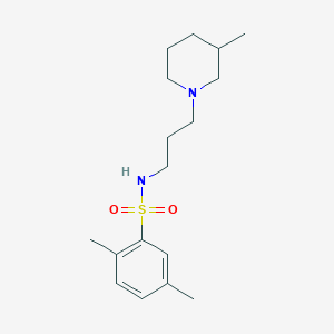 2,5-DIMETHYL-N-[3-(3-METHYLPIPERIDIN-1-YL)PROPYL]BENZENE-1-SULFONAMIDE