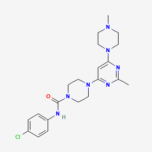 N-(4-chlorophenyl)-4-[2-methyl-6-(4-methylpiperazin-1-yl)pyrimidin-4-yl]piperazine-1-carboxamide