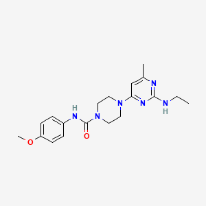 4-[2-(ethylamino)-6-methylpyrimidin-4-yl]-N-(4-methoxyphenyl)piperazine-1-carboxamide