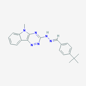 molecular formula C21H22N6 B447111 4-tert-butylbenzaldehyde (5-methyl-5H-[1,2,4]triazino[5,6-b]indol-3-yl)hydrazone 