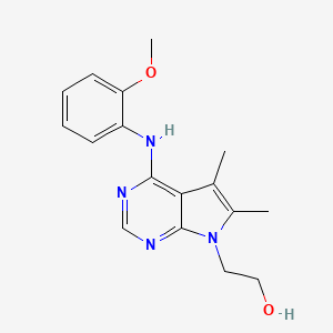 molecular formula C17H20N4O2 B4471127 2-[4-(2-Methoxyanilino)-5,6-dimethylpyrrolo[2,3-d]pyrimidin-7-yl]ethanol 