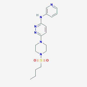 molecular formula C17H24N6O2S B4471129 6-[4-(butylsulfonyl)-1-piperazinyl]-N-3-pyridinyl-3-pyridazinamine 