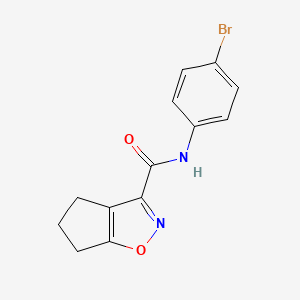 molecular formula C13H11BrN2O2 B4471159 N-(4-bromophenyl)-5,6-dihydro-4H-cyclopenta[d]isoxazole-3-carboxamide 