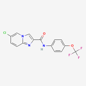 molecular formula C15H9ClF3N3O2 B4471167 6-chloro-N-[4-(trifluoromethoxy)phenyl]imidazo[1,2-a]pyridine-2-carboxamide 