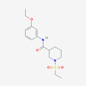 molecular formula C16H24N2O4S B4471175 1-(ETHANESULFONYL)-N-(3-ETHOXYPHENYL)PIPERIDINE-3-CARBOXAMIDE 