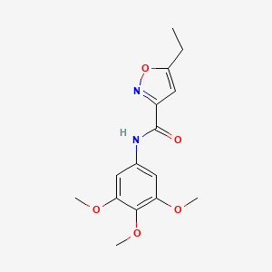 molecular formula C15H18N2O5 B4471182 5-ethyl-N-(3,4,5-trimethoxyphenyl)-3-isoxazolecarboxamide 