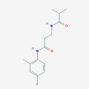 N~1~-(4-fluoro-2-methylphenyl)-N~3~-isobutyryl-beta-alaninamide