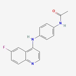 N-{4-[(6-fluoroquinolin-4-yl)amino]phenyl}acetamide