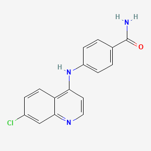 molecular formula C16H12ClN3O B4471206 4-[(7-Chloroquinolin-4-yl)amino]benzamide 