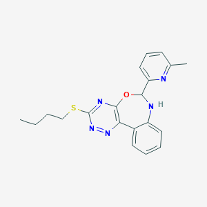3-(Butylsulfanyl)-6-(6-methyl-2-pyridinyl)-6,7-dihydro[1,2,4]triazino[5,6-d][3,1]benzoxazepine