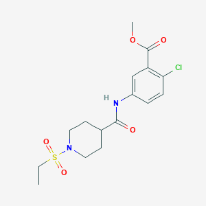 methyl 2-chloro-5-({[1-(ethylsulfonyl)-4-piperidinyl]carbonyl}amino)benzoate