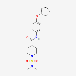 N-[4-(cyclopentyloxy)phenyl]-1-[(dimethylamino)sulfonyl]-4-piperidinecarboxamide