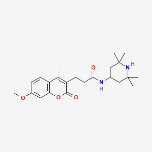 3-(7-methoxy-4-methyl-2-oxo-2H-chromen-3-yl)-N-(2,2,6,6-tetramethylpiperidin-4-yl)propanamide