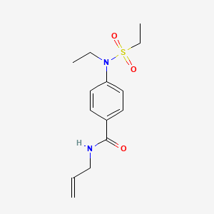 molecular formula C14H20N2O3S B4471245 4-(N-ETHYLETHANESULFONAMIDO)-N-(PROP-2-EN-1-YL)BENZAMIDE 