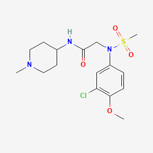 N~2~-(3-chloro-4-methoxyphenyl)-N~1~-(1-methyl-4-piperidinyl)-N~2~-(methylsulfonyl)glycinamide