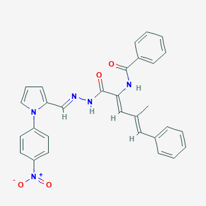 N-[1-({2-[(1-{4-nitrophenyl}-1H-pyrrol-2-yl)methylene]hydrazino}carbonyl)-3-methyl-4-phenyl-1,3-butadienyl]benzamide