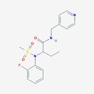 2-[(2-fluorophenyl)(methylsulfonyl)amino]-N-(4-pyridinylmethyl)butanamide