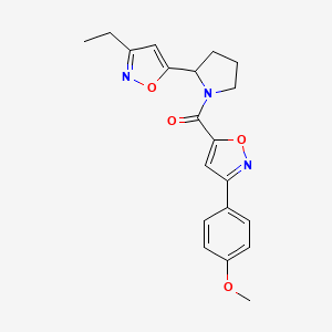 3-Ethyl-5-{1-[3-(4-methoxyphenyl)-1,2-oxazole-5-carbonyl]pyrrolidin-2-YL}-1,2-oxazole