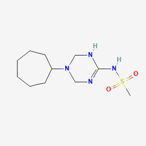 N-(5-cycloheptyl-1,4,5,6-tetrahydro-1,3,5-triazin-2-yl)methanesulfonamide