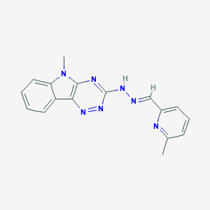 molecular formula C17H15N7 B447130 6-methyl-2-pyridinecarbaldehyde (5-methyl-5H-[1,2,4]triazino[5,6-b]indol-3-yl)hydrazone 