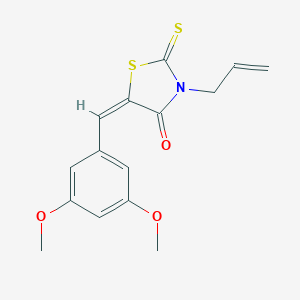 molecular formula C15H15NO3S2 B447132 3-Allyl-5-(3,5-dimethoxybenzylidene)-2-thioxo-1,3-thiazolidin-4-one CAS No. 5566-41-6
