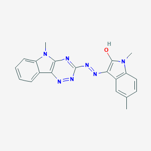molecular formula C20H17N7O B447133 1,5-dimethyl-1H-indole-2,3-dione 3-[(5-methyl-5H-[1,2,4]triazino[5,6-b]indol-3-yl)hydrazone] 