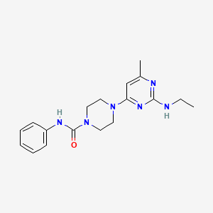 4-[2-(ethylamino)-6-methyl-4-pyrimidinyl]-N-phenyl-1-piperazinecarboxamide