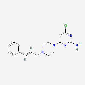 molecular formula C17H20ClN5 B4471369 4-chloro-6-{4-[(2E)-3-phenylprop-2-en-1-yl]piperazin-1-yl}pyrimidin-2-amine 