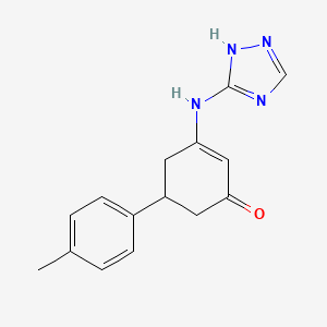 5-(4-methylphenyl)-3-(4H-1,2,4-triazol-3-ylamino)cyclohex-2-en-1-one