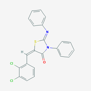 molecular formula C22H14Cl2N2OS B447138 5-(2,3-Dichlorobenzylidene)-3-phenyl-2-(phenylimino)-1,3-thiazolidin-4-one 
