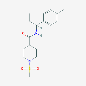 1-METHANESULFONYL-N-[1-(4-METHYLPHENYL)PROPYL]PIPERIDINE-4-CARBOXAMIDE